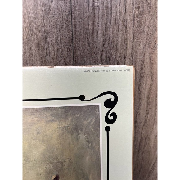 Bill Hampton Gritty Cowboy Print "May Neither Drought Nor Rain" 1974 - 16X20 NEW - Picture 3 of 6